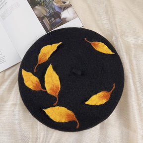 Ginkgo LeafHandmade Wool Felt Hat