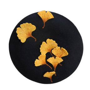 Ginkgo LeafHandmade Wool Felt Hat