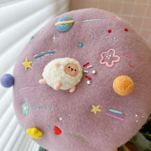 Cute Sheep Handmade Wool Felt Hat (Three Styles Available)