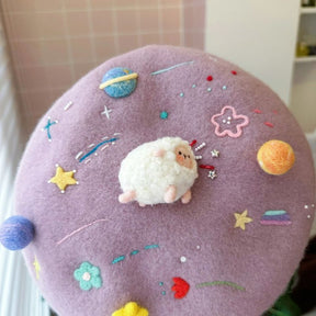 Cute Sheep Handmade Wool Felt Hat (Three Styles Available)