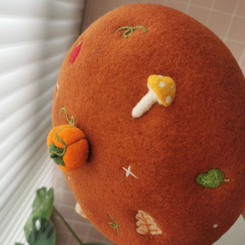 Pumpkin Handmade Wool Felt Hat